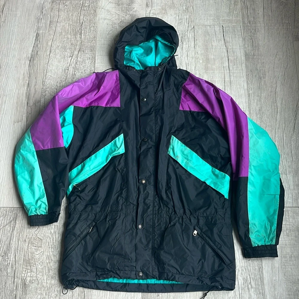 Vintage The North Face Gore-Tex‎ Colorblock Jacket USA Made Size Medium Hooded
